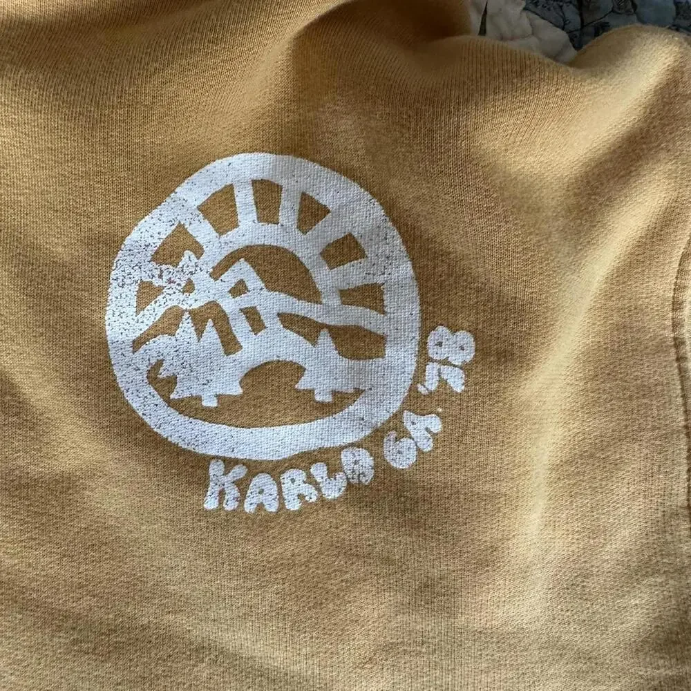 Free People Baldwin Hoodie Cropped Sweatshirt  yellow size XS casual comfy chic